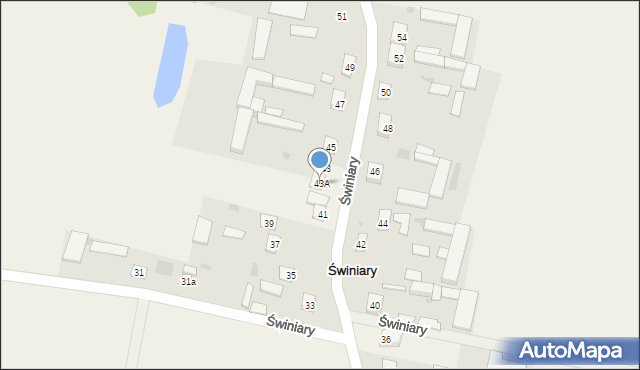 Świniary, Świniary, 43A, mapa Świniary
