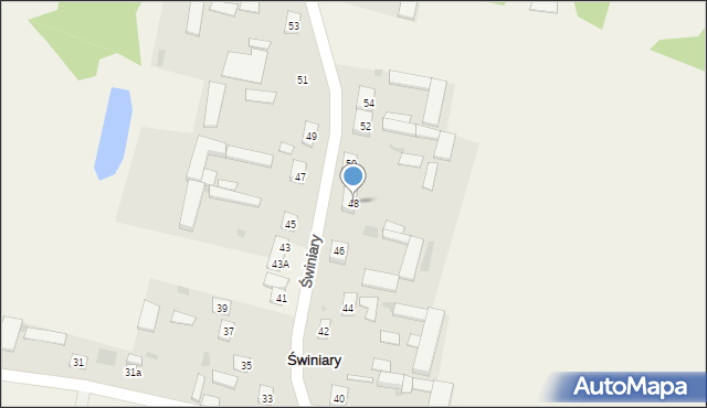 Świniary, Świniary, 48, mapa Świniary