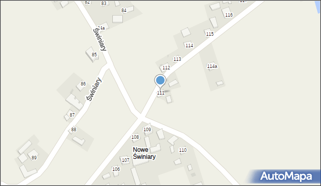 Świniary, Świniary, 111, mapa Świniary