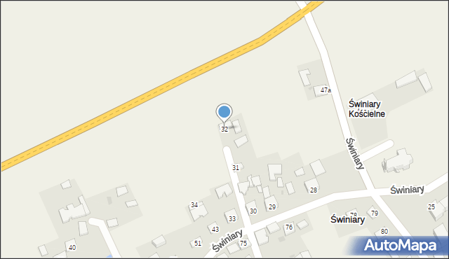 Świniary, Świniary, 32, mapa Świniary