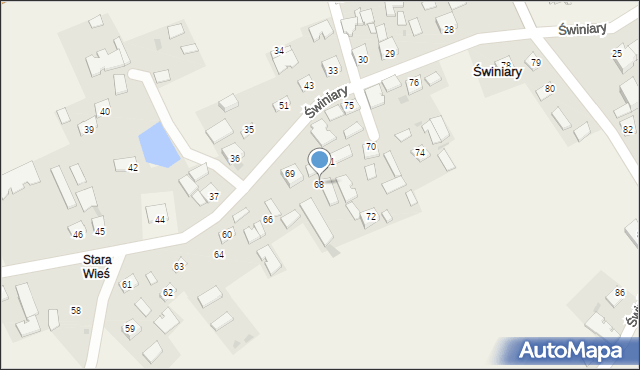 Świniary, Świniary, 68, mapa Świniary