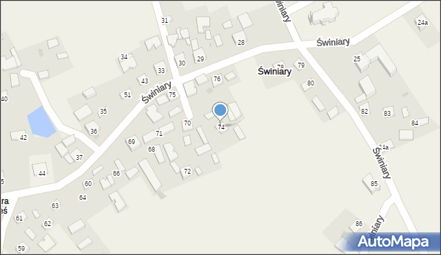 Świniary, Świniary, 74, mapa Świniary