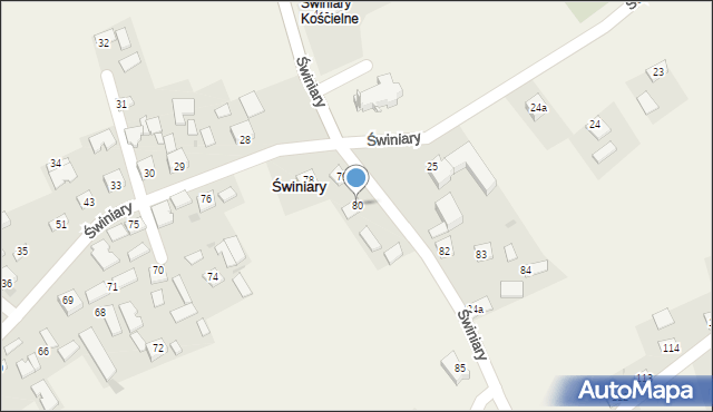 Świniary, Świniary, 80, mapa Świniary
