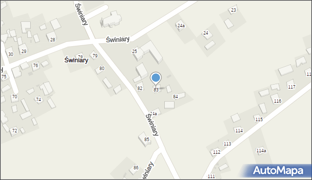 Świniary, Świniary, 83, mapa Świniary