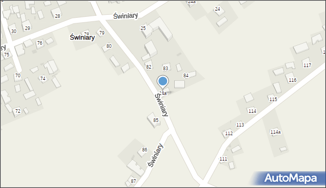 Świniary, Świniary, 84a, mapa Świniary