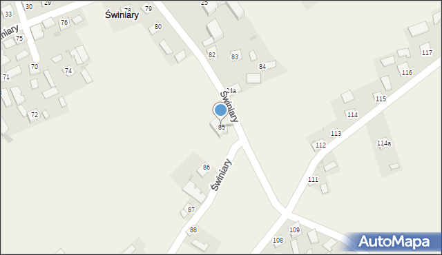 Świniary, Świniary, 85, mapa Świniary