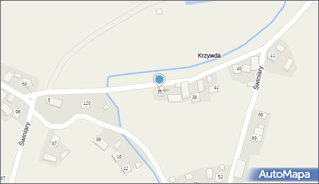 Świniary, Świniary, 35, mapa Świniary