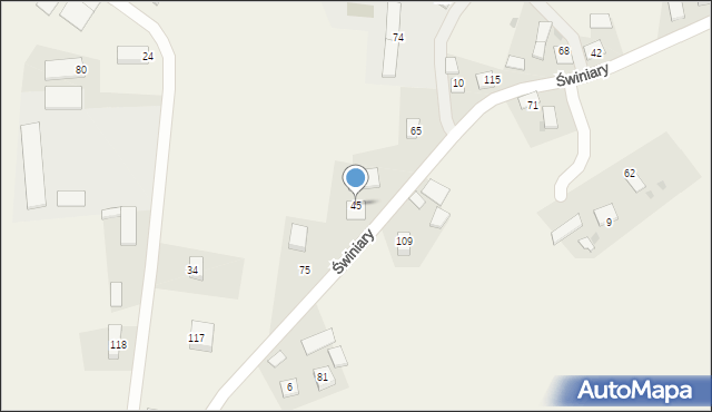 Świniary, Świniary, 45, mapa Świniary