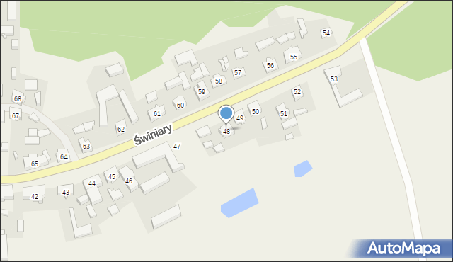 Świniary, Świniary, 48, mapa Świniary