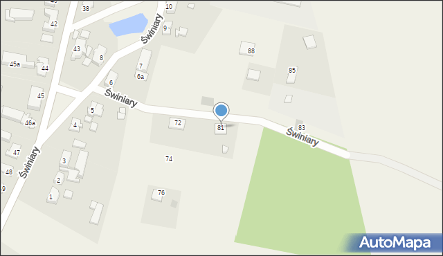 Świniary, Świniary, 81, mapa Świniary