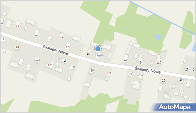 Świniary Nowe, Świniary Nowe, 20, mapa Świniary Nowe