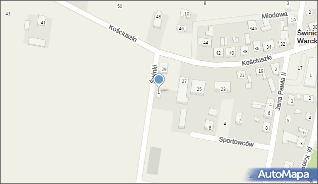 Świnice Warckie, Świnki Jakuba, abp., 1, mapa Świnice Warckie