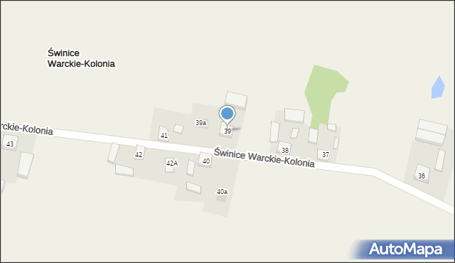 Świnice Warckie-Kolonia, Świnice Warckie-Kolonia, 39, mapa Świnice Warckie-Kolonia