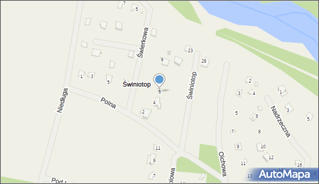 Świniotop, Świerkowa, 6, mapa Świniotop