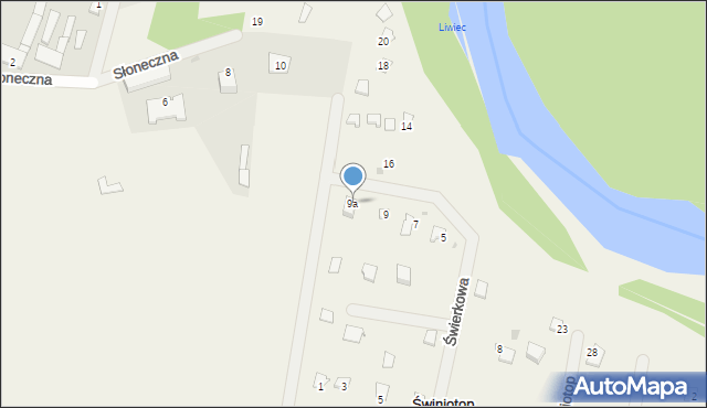Świniotop, Świerkowa, 9a, mapa Świniotop