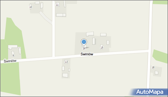 Świniów, Świniów, 14, mapa Świniów