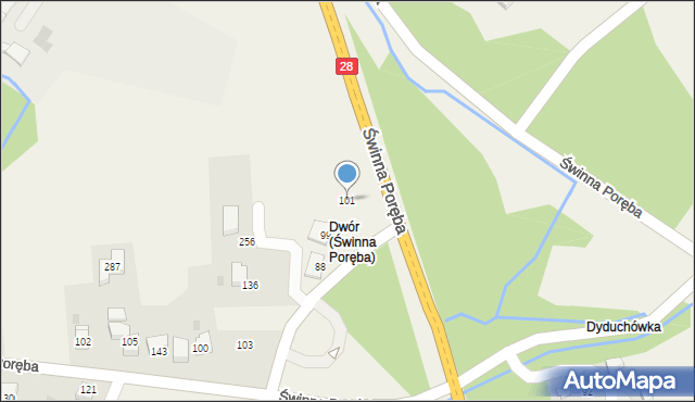 Świnna Poręba, Świnna Poręba, 101, mapa Świnna Poręba