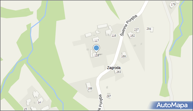 Świnna Poręba, Świnna Poręba, 118, mapa Świnna Poręba
