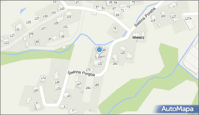 Świnna Poręba, Świnna Poręba, 131, mapa Świnna Poręba