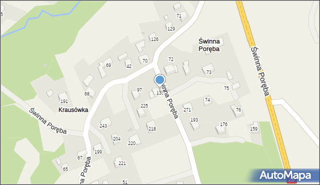 Świnna Poręba, Świnna Poręba, 135, mapa Świnna Poręba