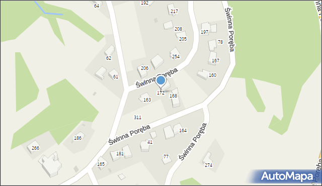 Świnna Poręba, Świnna Poręba, 172, mapa Świnna Poręba