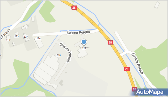 Świnna Poręba, Świnna Poręba, 228, mapa Świnna Poręba