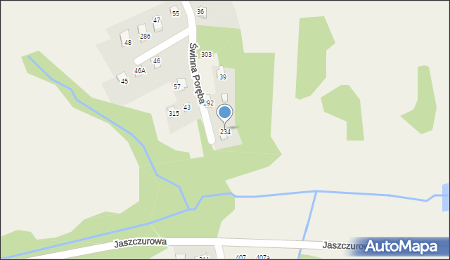 Świnna Poręba, Świnna Poręba, 234, mapa Świnna Poręba