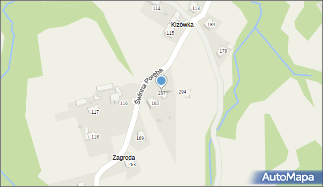 Świnna Poręba, Świnna Poręba, 237, mapa Świnna Poręba