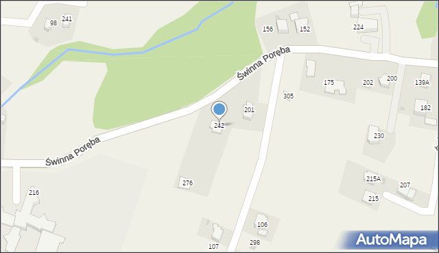 Świnna Poręba, Świnna Poręba, 242, mapa Świnna Poręba