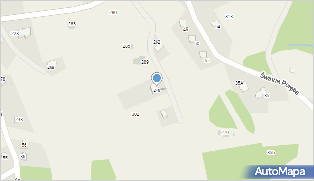 Świnna Poręba, Świnna Poręba, 246, mapa Świnna Poręba