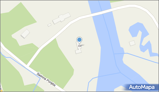 Świnna Poręba, Świnna Poręba, 318, mapa Świnna Poręba