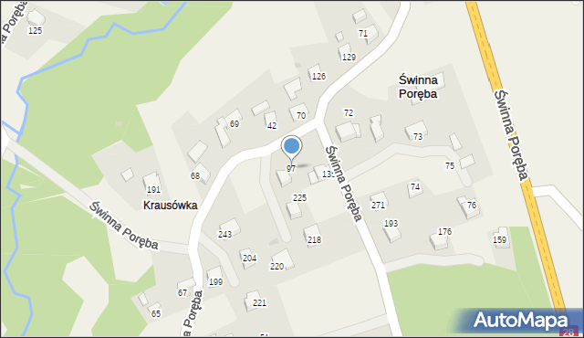 Świnna Poręba, Świnna Poręba, 97, mapa Świnna Poręba