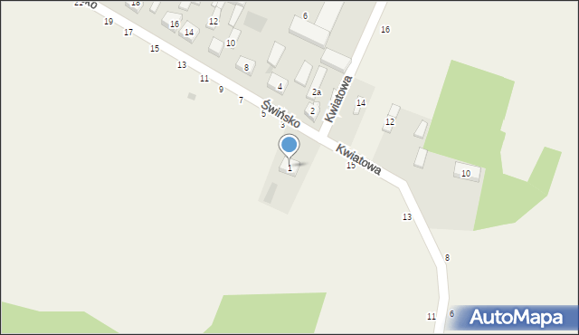 Świńsko, Świńsko, 1, mapa Świńsko