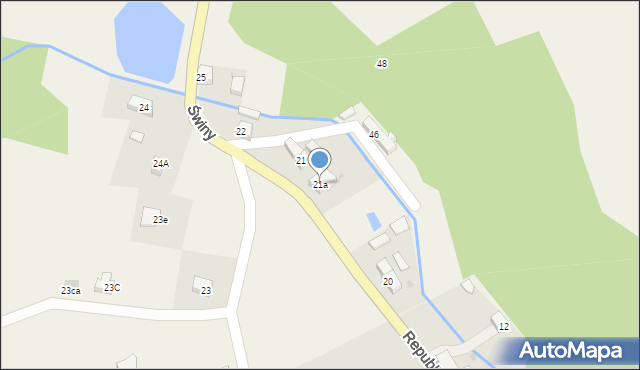 Świny, Świny, 21a, mapa Świny