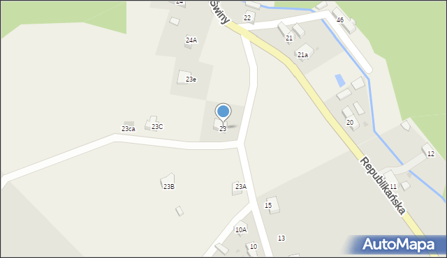 Świny, Świny, 23, mapa Świny