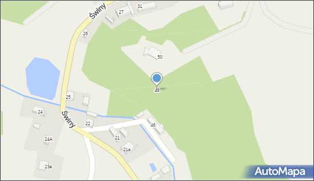 Świny, Świny, 48, mapa Świny