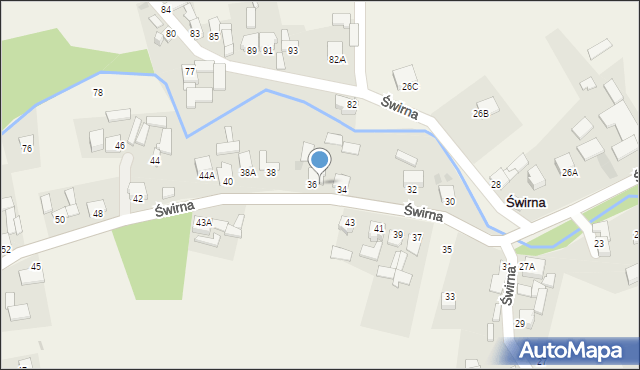 Świrna, Świrna, 36A, mapa Świrna