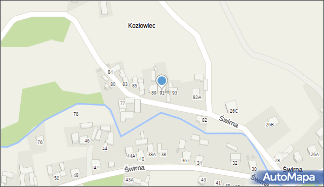Świrna, Świrna, 91, mapa Świrna