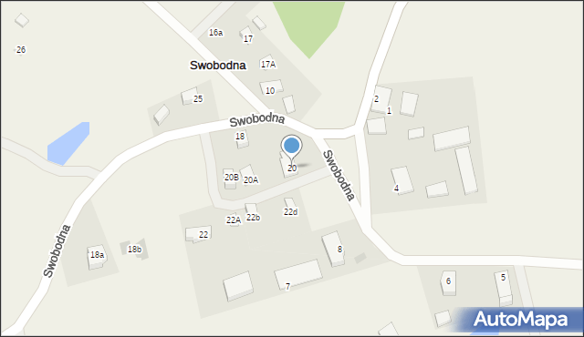 Swobodna, Swobodna, 20, mapa Swobodna