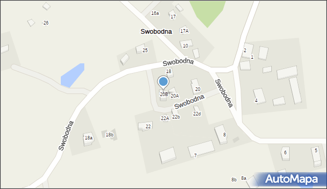 Swobodna, Swobodna, 20B, mapa Swobodna