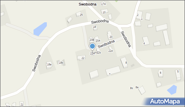 Swobodna, Swobodna, 22A, mapa Swobodna