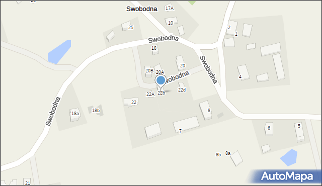Swobodna, Swobodna, 22b, mapa Swobodna