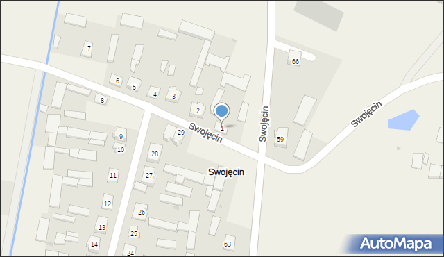 Swojęcin, Swojęcin, 1, mapa Swojęcin