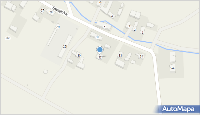 Swojków, Swojków, 32, mapa Swojków