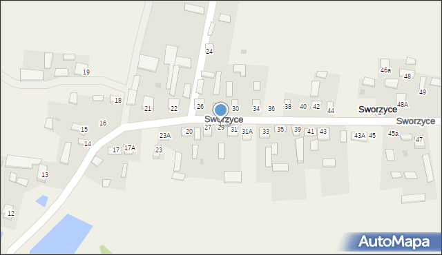 Sworzyce, Sworzyce, 29, mapa Sworzyce
