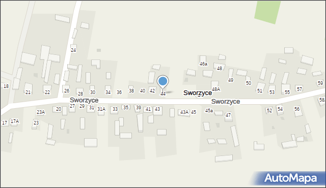 Sworzyce, Sworzyce, 44, mapa Sworzyce