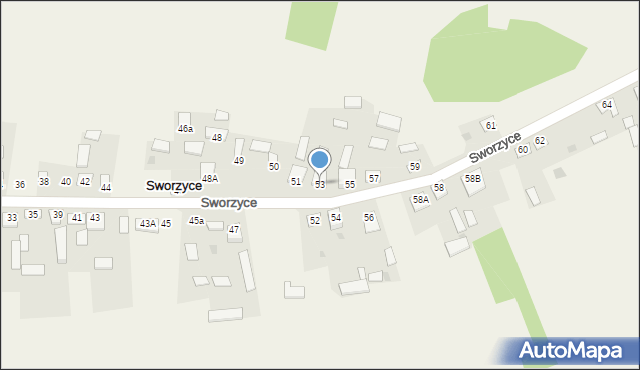 Sworzyce, Sworzyce, 53, mapa Sworzyce