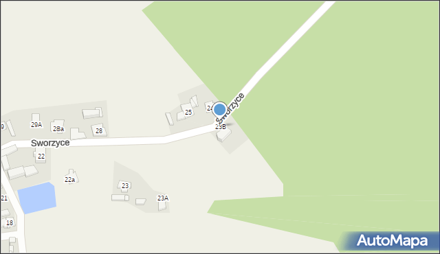 Sworzyce, Sworzyce, 23B, mapa Sworzyce