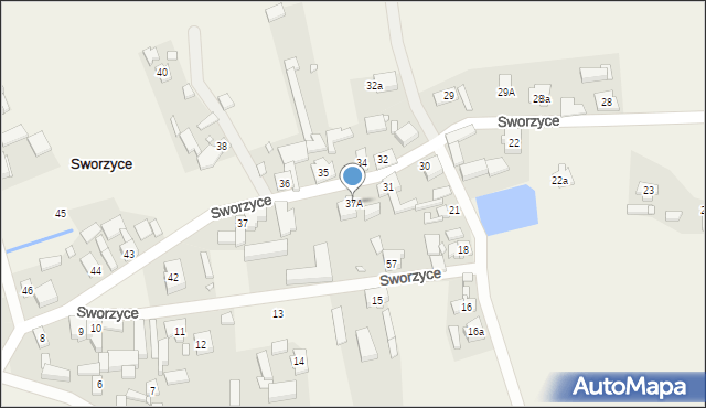 Sworzyce, Sworzyce, 37A, mapa Sworzyce