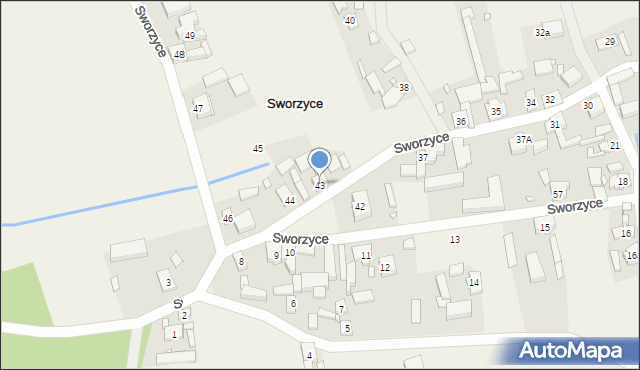 Sworzyce, Sworzyce, 43, mapa Sworzyce